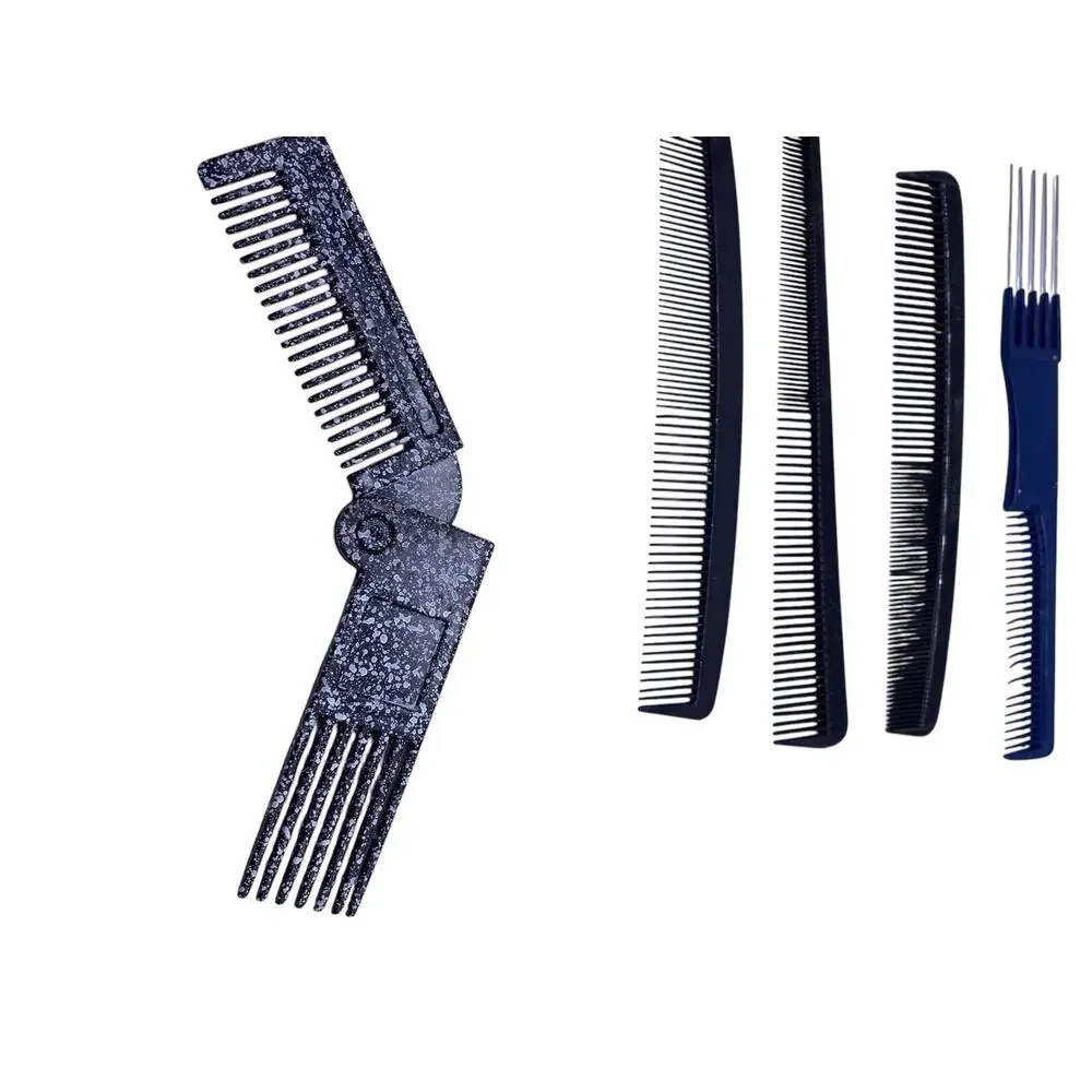 Vintage Hair Combs Lot Foster Grant Unbreakable Fold Up Barber Pick End Style 5